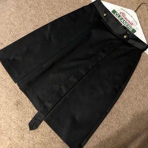 Black satin skirt